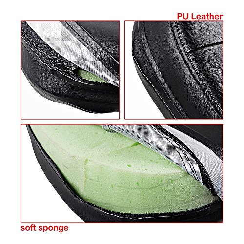 Black Quick Release Adjustable Driver Rider Backrest Back Rest Kit-PU Leather, Metal Stand for 2009-later Harley Touring