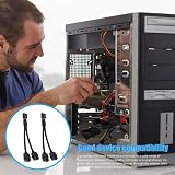 HALOULENI 2x USB 2.0 9Pin Female to Dual 9Pin Male Header Splitter Cable view 7
