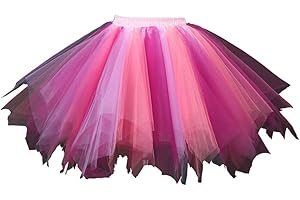 Honeystore Women's Short Vintage Ballet Bubble Puffy Tutu Petticoat Skirt