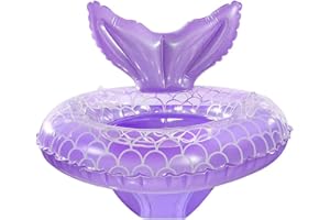 IEFOAH Baby Pool Float,Mermaid Inflatable Swimming Float Ring with Seat Handle,Infant Pool Floaties for Baby Girls Boys Toddlers