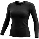 Spyder Women's Micro French Terry Long Sleeve Crew Neck Base Layer Thermal Top