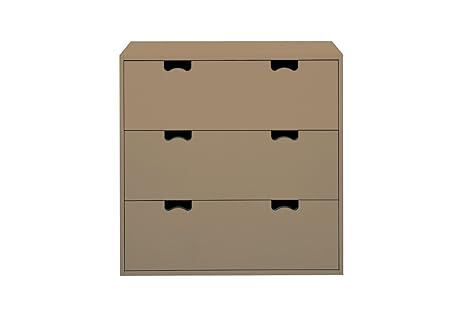 Aprodz Mango Wood Storage Cabinet Bow Chest Of 3 Drawers For