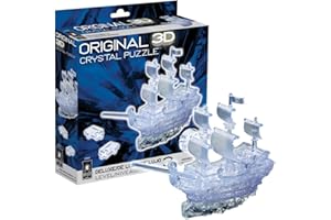 BePuzzled | Pirate Ship Deluxe Original 3D Crystal Puzzle, Ages 12 and Up