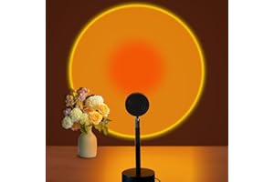 easeking LED Sunset Lamp - Sunset Lights Night Lights LED Projector Floor Lamp Atmosphere Light Night Light for Bedroom Livingroom Party Bar Store, USB Charging