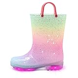 EUXTERPA Toddler Kids Waterproof Light Up Rain