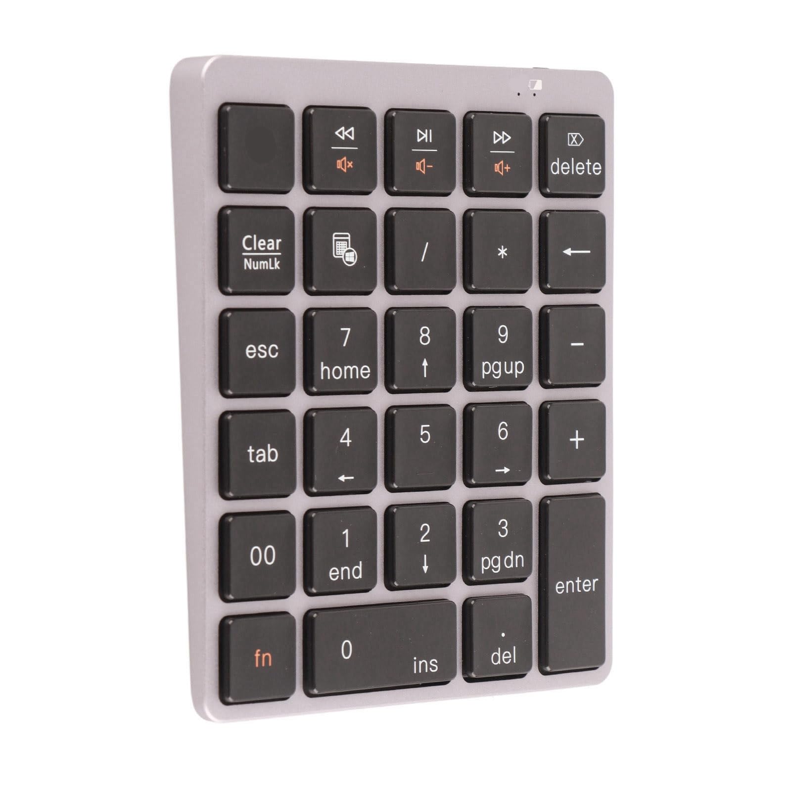 Dilwe Wireless Numeric Keypad, Bluetooth 3.0 Numpad, 28 Keys Slim Mini Number Pad, Portable Financial Accounting Number Keyboard for Laptop, Desktop Computer, PC