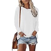 NEYOUQE Womens Summer Fall Basic Plain Tees Shirt Long/Short Sleeve T Shirts Casual Comfy Tops Trendy T-Shirts(S-XXL)