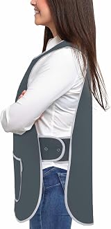 LINEN CLOSET Unisex Tabard Aprons with Pockets for Kitchen Cleaning view 3