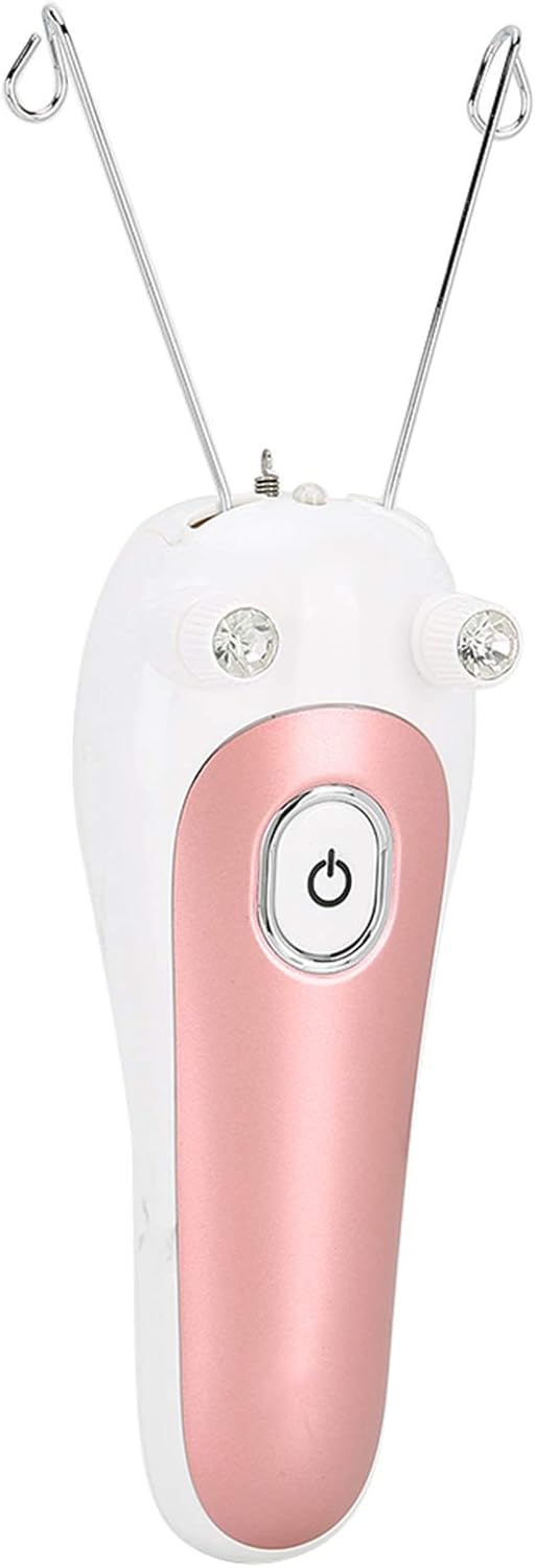 Electric Facial Hair Remover Women Threading Epilator Physical Threader Hair Remover for Face Arm Leg Use(Pink)