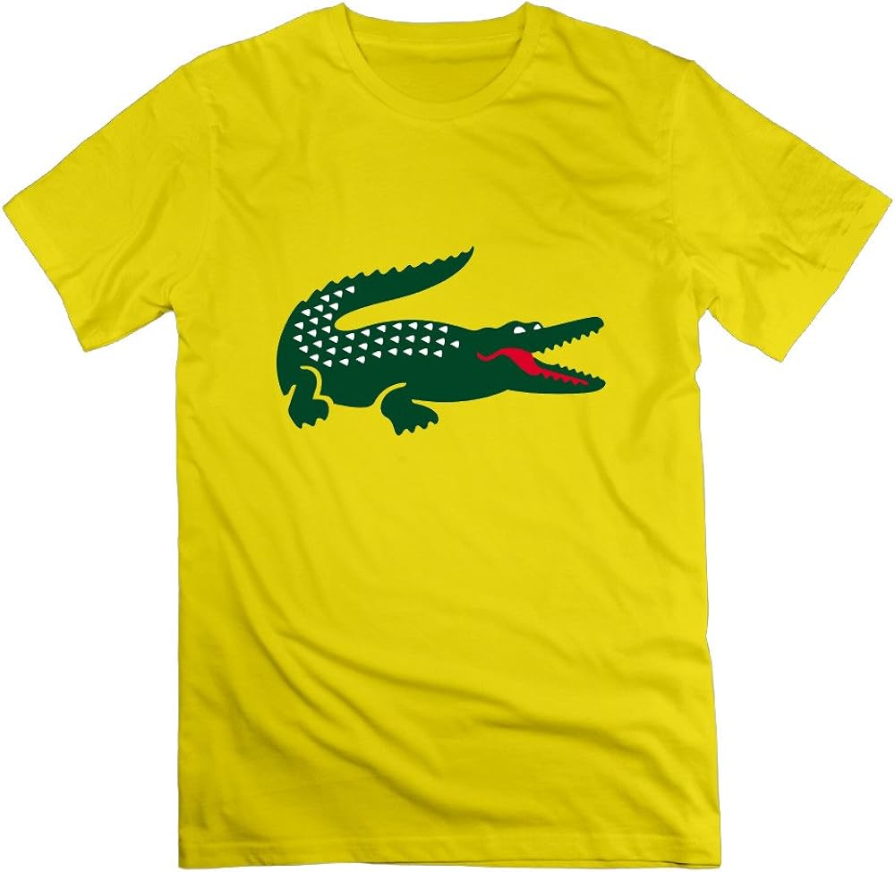 JAX Men's Designed T Shirt Crocodile Yellow