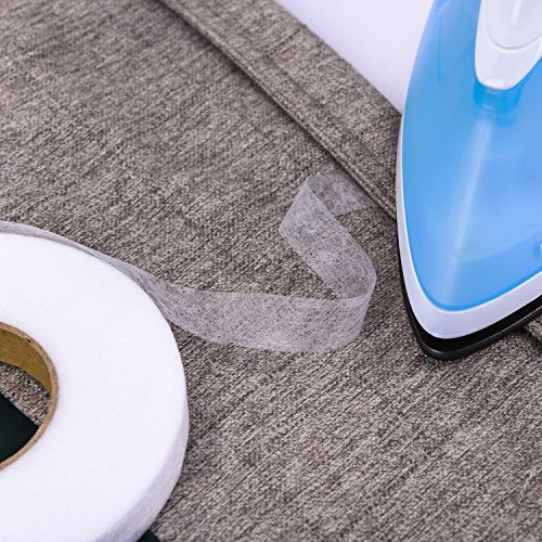 Outus 70 Yards Iron On Hem Tape Fabric Fusing Hemming Tape No Sew Hem