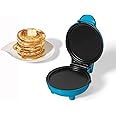 Starfrit Electric Mini Pancake Maker - 4" Non-Stick Cooking Surface - Easy to Use & Clean - Blue - 300W