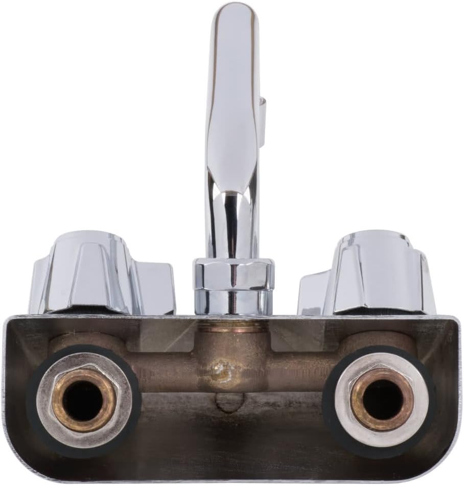 Wall Mount Bar Sink Faucet with 4" Centers and 6" Swing Spout - - 