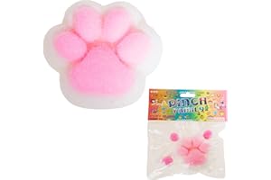 FAUKAIT 1pcs 3.15in Big Squishy,Cat Paw Squishy Toys,Cute Kawaii fufu Squishies,Sticky Squeeze Fur Ball,Jelly Kitty Funny Fidget 36 Months +Toys Novelty Things Suitable for Adults Kids