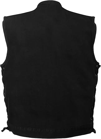 black denim club vest
