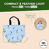 ECO CHIC Eco Chic Lightweight Foldable Insulated Lunch Bag Blue view 3
