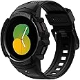 Spigen Rugged Armor Pro Designed for Samsung Galaxy Watch 5 44mm (2022), 4 44mm (2021) Band with Case Protector - Black