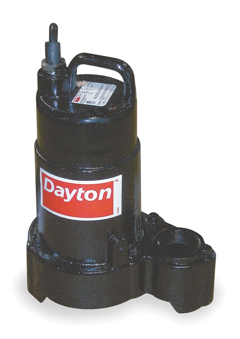 Dayton, 4HU69, Sump Pump, 1/2 HP, 11/2" NPT, 10 ft.