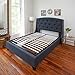 Classic Brands Europa Wood Slat and Metal Platform Bed Frame | Mattress Foundation, Queen