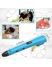 KT-PRASE - Bolígrafo 3D para niños, compatible con lápiz de impresión 3D, lápiz de plastificación ABS PLA portátil, lápiz de dibujo de impresora 3D, pantalla LCD compatible con teléfonos móviles