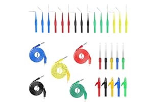 LDVROH Back Probe Kit 30PCS,Banana Plug to Copper Alligator Clip Automotive Test Leads Set with Alligator Clips, Wire Piercing Probes,30V Back Probe Pins for Automotive Circuit Electrical Diagnostic Testing