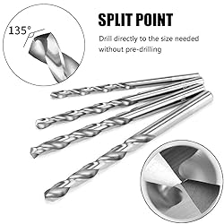 Hymnorq 8PC Metric Twist Drill Bits Set, Fully