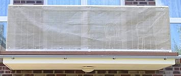 S&D Smart Deko 700x90cm Grau Balkonsichtschutz, Balkonverkleidung, Windschutz, Sichtschutz und UV-Schutz für Balkon, Gartenan