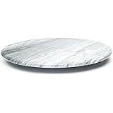 Fox Run 3840 Marble Lazy Susan, White