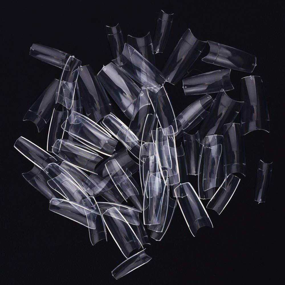 Acrylic Clear French Nail Tips 500Pcs French Artificial False Tip 10 Sizes Perfect Length for Manicure Nail Art Accessories Nails Art Salons & Home DIY