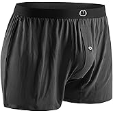 MORNIUNDER Cooling Men's Boxers Shorts with Button Fly - Tagless Comfort Stretch Underwear, Seamless Waistband for Daily Wear