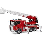 Bruder 03591 Scania Super 56R Fire Engine with Ladder, watermpump and Light &amp; Sound Module