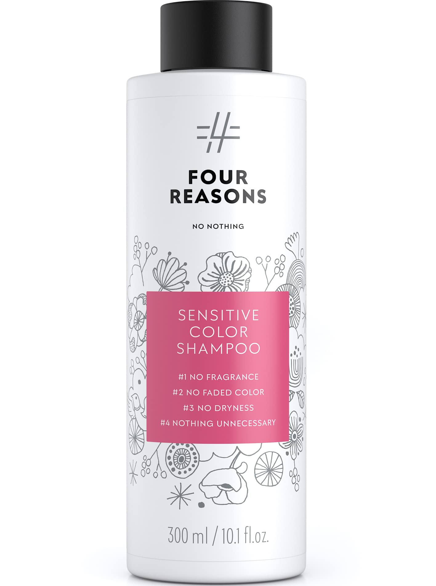 No Nothing Sensitive Shampoo for Color Treated Hair – Fragrance Free Shampoo for Colored Hair – Hypoallergenic, Paraben Free, Vegan & Non Toxic – Color Safe Shampoos – Protecting & Shine – 300 ml — image 1