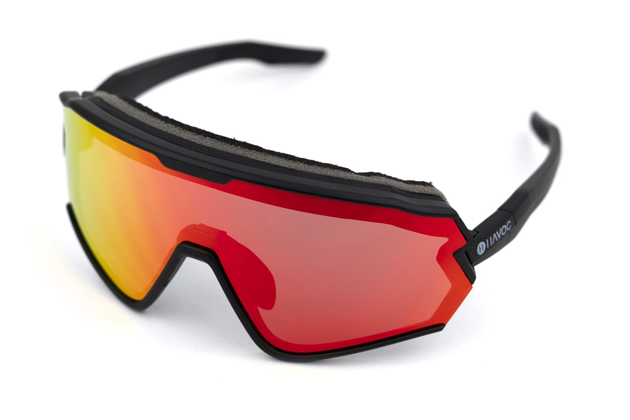 Photo 1 of Havoc Racing Z87+ Safety Sunglasses - UV400 Protection Anti-Sweat Shades for Biking, Cycling, Sports, Running, Biking, Fishing - Mens & Womens Outdoor Sunnies with Prescription Inserts (Magnum Red)