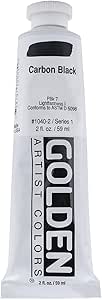 Golden Heavy Body Acrylic Paint, 2 Ounce, Carbon Black