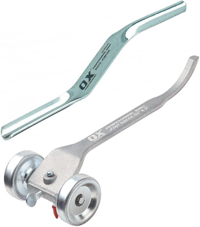 OX Professional Brick Jointer 10mm x 13mm and Joint Raker Bricklaying