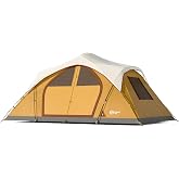 Portal 10 Person Tents for Camping Family Outdoor Camping Tent with Rainfly | 2 Rooms with Divider for Family Camping - Fits 4 Mattresses with Mesh Roof &amp; 3 Large Windows, Carry Bag Easy Setup &amp; Storage
