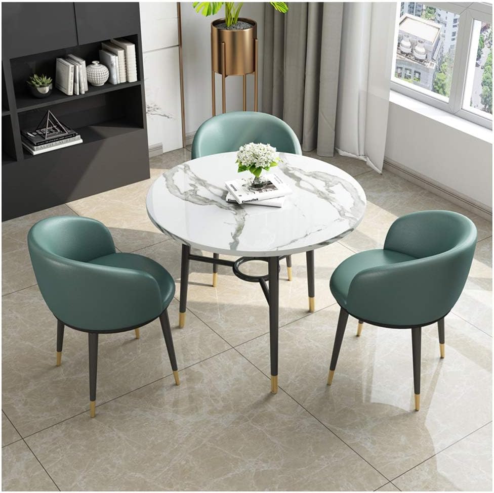 Office Negotiation Table And Chair Combination Modern Marble Round Table Living Room Kitchen Dining Table Beauty Salon Leisure Tables And Chairs Coffee Milk Tea Bakery Conference Room Reception Room