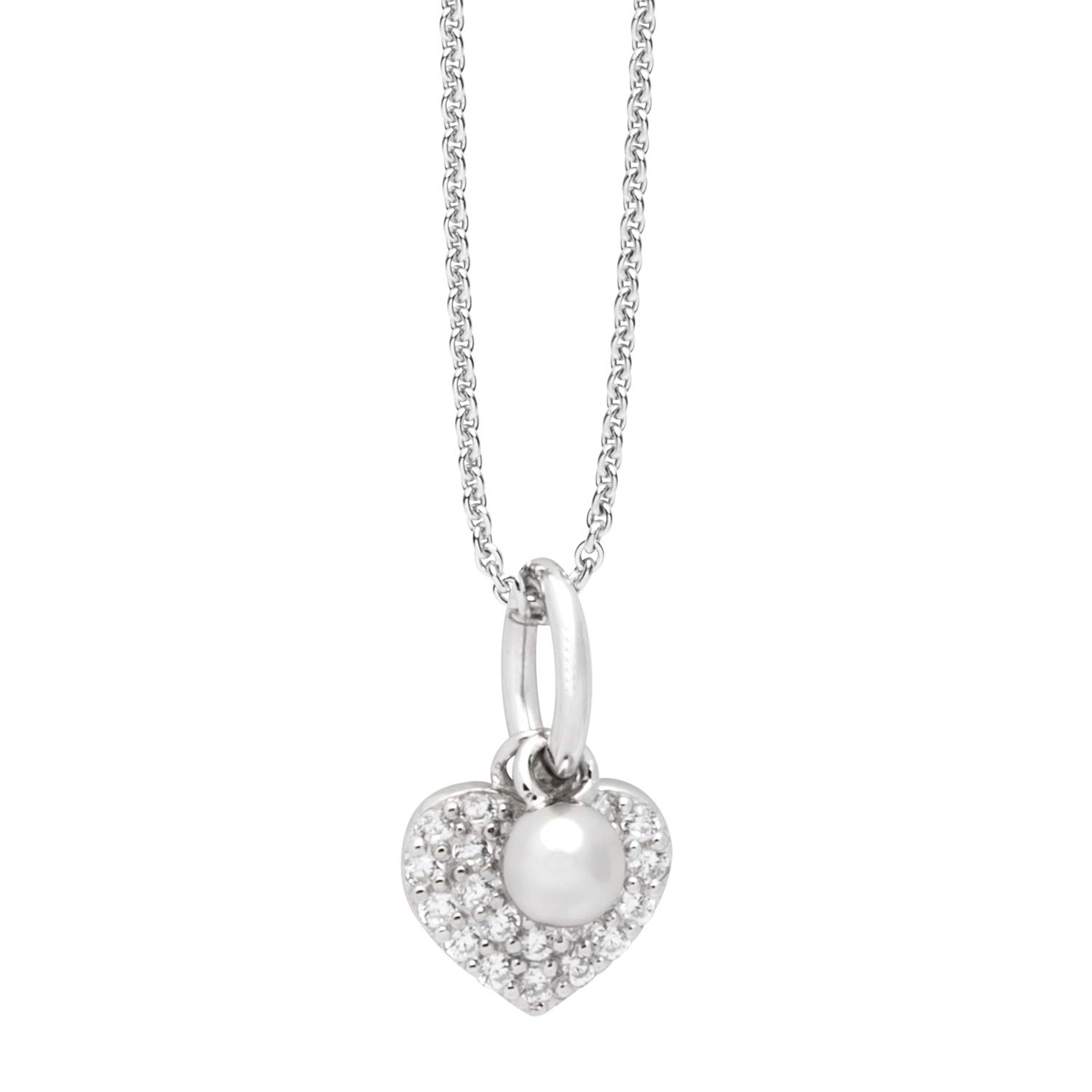 NANA KAY Sweet Glam Silver Heart Necklace of 45cm ST1601