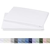 California Design Den 100% Organic Cotton 2-Pack Queen Size Pillow Cases | GOTS Certified Crisp &amp; Cool Percale, 2 Cases to fit Standard or Queen Pillows, Envelope Closure, Backed by GH Seal - White