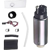 255LPH High Performance Electric Fuel Pump Replace Walbro GSS340 with Installation Kits