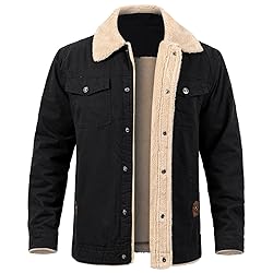 MANSDOUR Men's Winter Jacket Warm Sherpa Lined
