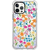 CASETiFY Ultra Impact iPhone 12 Pro Max Case [9.8ft Drop Protection] - Bright Spring Flowers - Daisy Floral Pattern - Clear