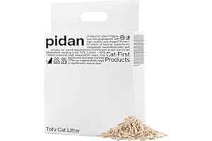 pidan Tofu Cat Litter Clumping,Flushable,Ultra Absorbent and Fast Drying, 100% Natural Ingredients Litter,Solubility in Water,Really Dust-Free,Less Scattering (5.3lb×1bag)