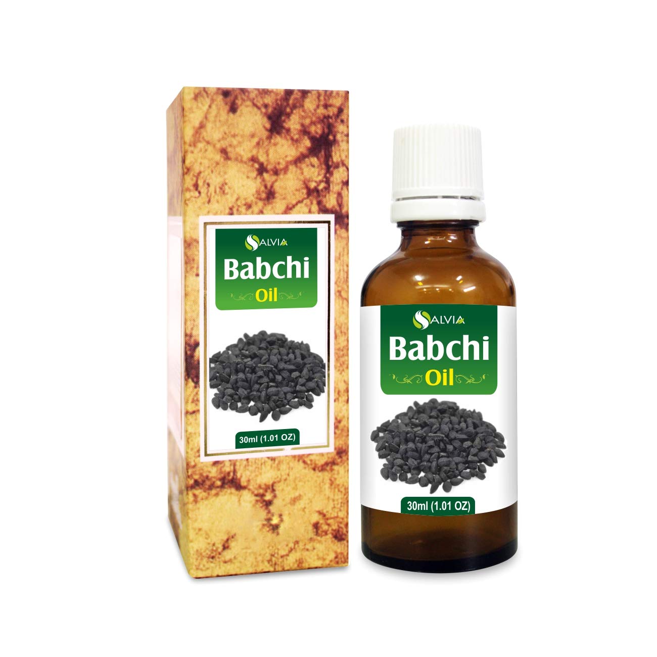 SALVIA Babchi Carrier Oil (Psoralea Corylifolia) 100% Pure & Natural - Undiluted Uncut Cold Pressed Oil (30 ML)