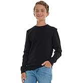 Sezzit Boys 100% Cotton Crewneck Sweater Soft Knit Pullover for Fall and Winter Long Sleeve Warm Knit