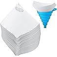 JANYUN 100Pcs 190 Micron Resin Paint Filter - Disposable Strainers for Automotive Spray, Art Painting, Cooking Oil With Cone