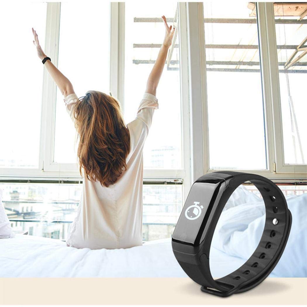 Pinsparkle Multifunctional Digital Display Buckle Closure Smart Bracelet Health Wristband Fitness Trackers