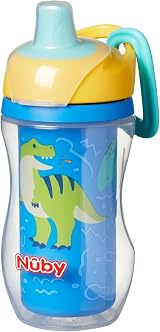 Nuby Insulated Sipper Cup Toddler Water Bottle 2-Pack 270ml 12M+ Dino view 2