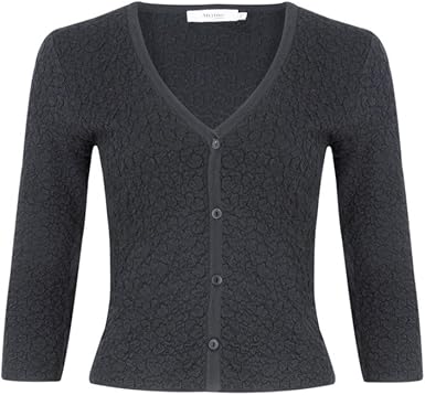 navy cropped cardigan uk