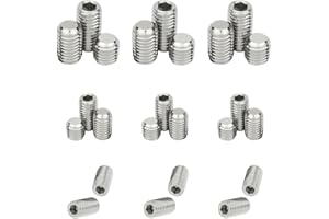 Siptenk 100PCS Socket Set Screws M3 x 4mm, 304 Stainless Steel Allen Head Socket Hex Grub Set Screws with hex Wrench, for Bat